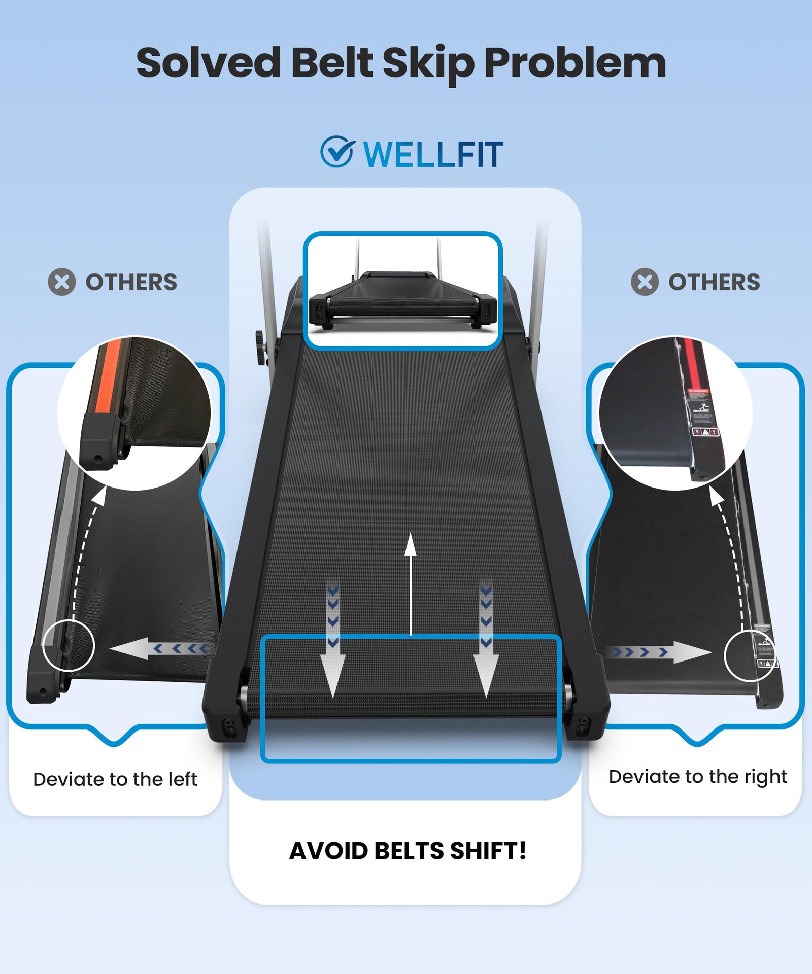 Foldable Incline Walking Pad with Handle Bar
