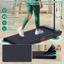 Incline Walking Pad Treadmill with Handle Bar