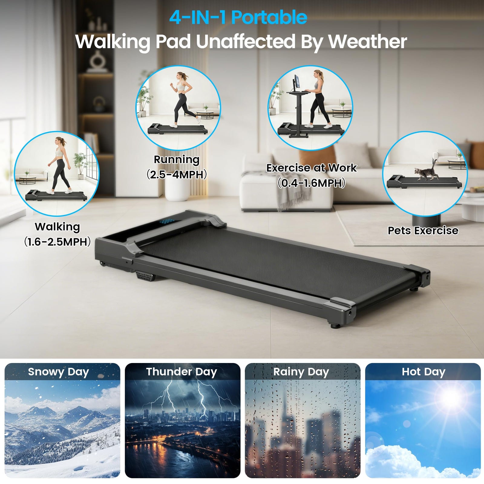 Portable Under Desk Walking Pad