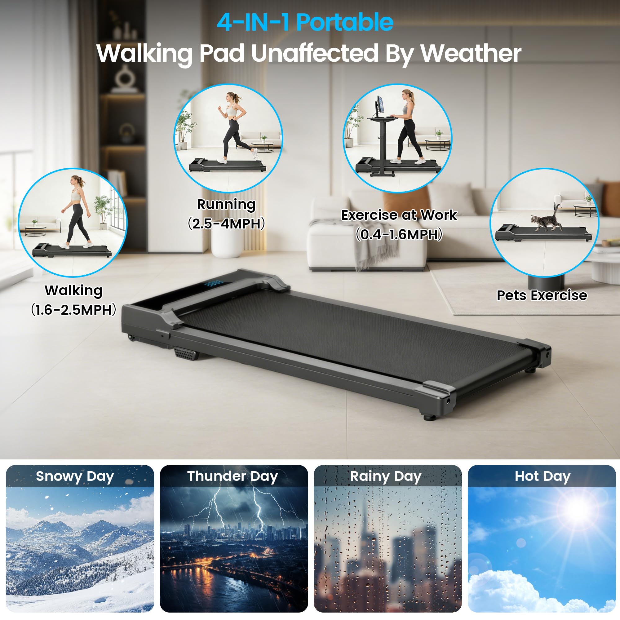 Portable Under Desk Walking Pad