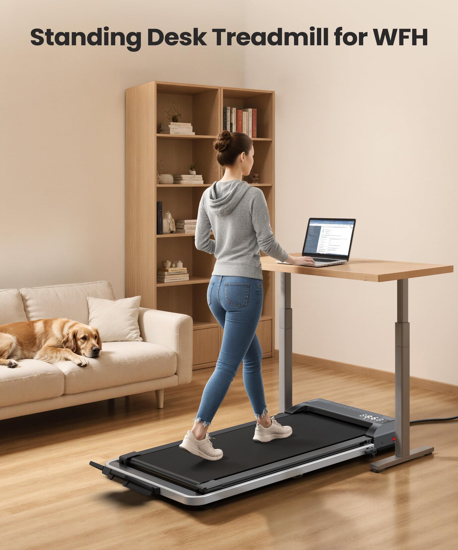 Foldable Incline Walking Pad with Handle Bar