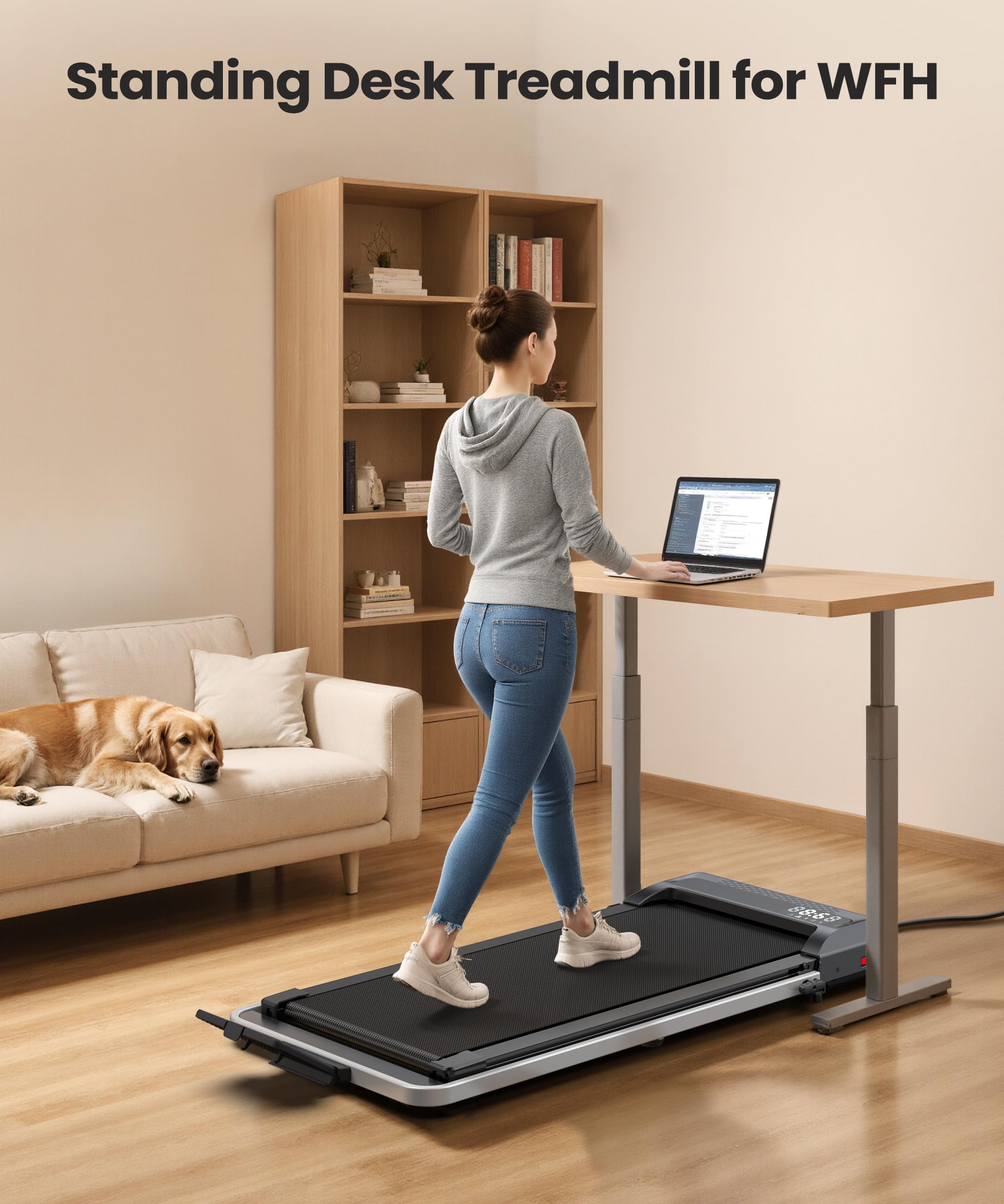 Foldable Incline Walking Pad with Handle Bar